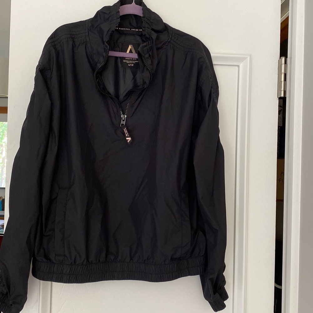 Athleta Girl Black Anorak (L-12)